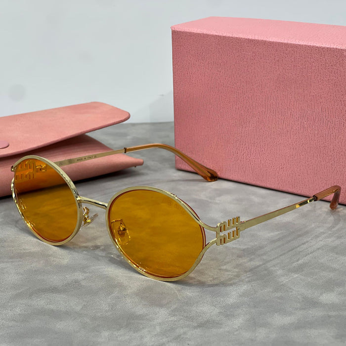 Wholesale Metal Fashion Sunglasses, Tourist Street Photography, UV Protection, Elliptical Frame, Versatile, Face friendly, Small Sunglasses