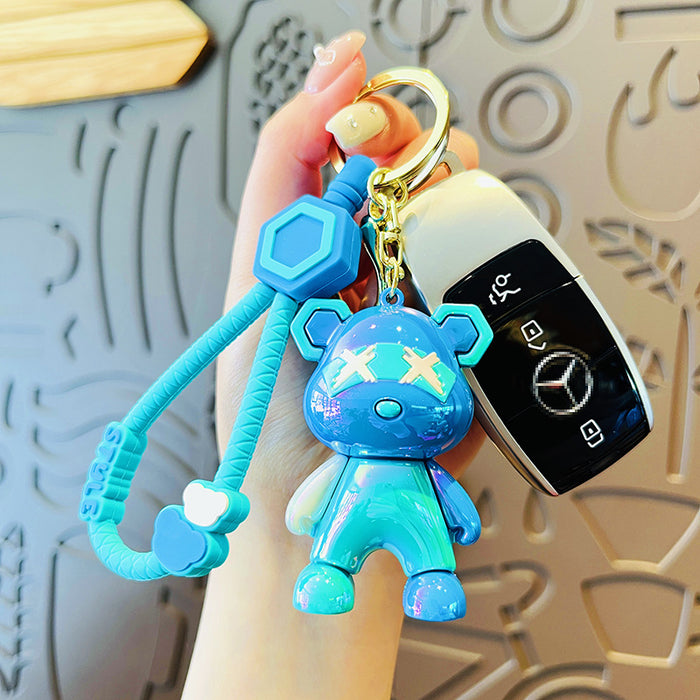 Wholesale Creative Colorful Plated Keychain Cartoon Bag Pendant