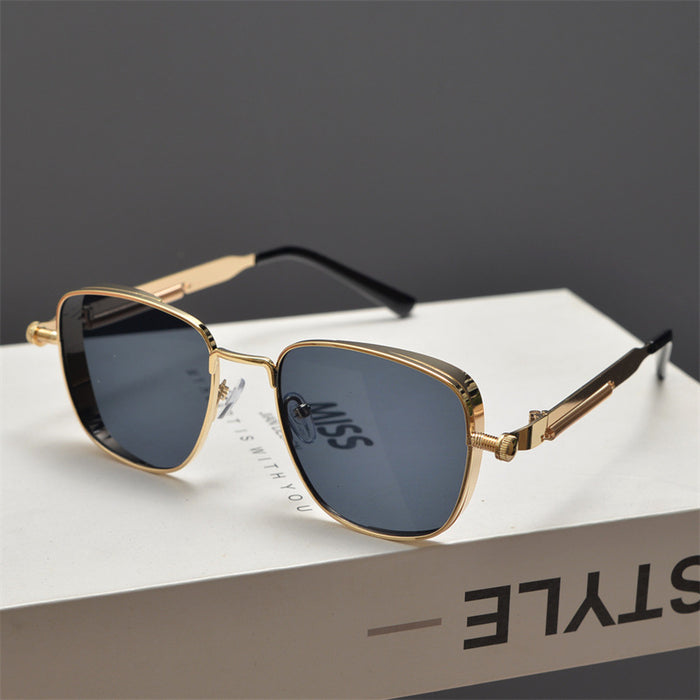 Wholesale Retro steampunk style metal square sunglasses sunglasses
