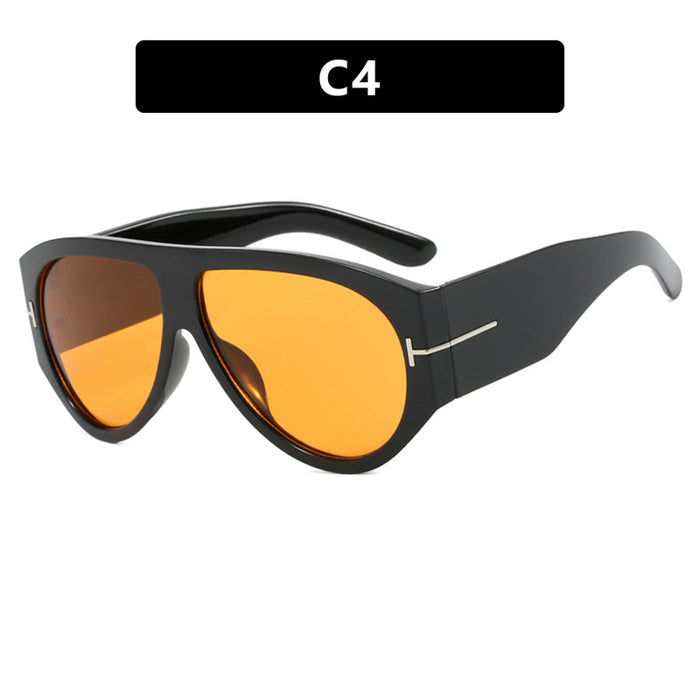 Wholesale T-shaped large frame sunglasses, personalized and fashionable sunglasses