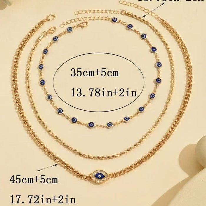 Wholesale Accessories Devil's Eye Necklace Fashion Light Luxury Niche Personality High End Neckland Stainless Chain Wholesale