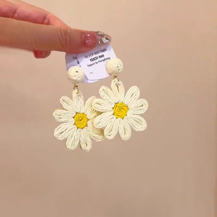 Wholesale Sun Flower Earrings - New Exaggerated Ear Accessories