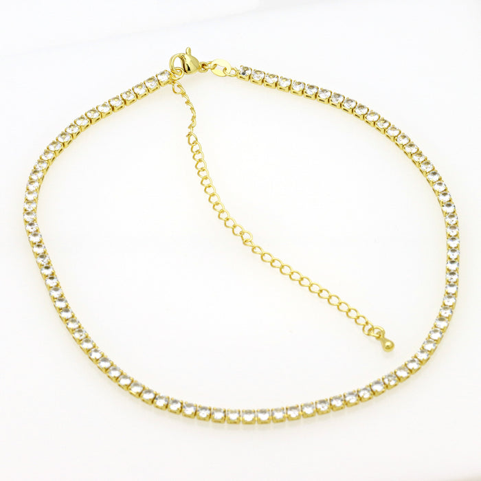 Wholesale Love heart copper gold-plated inlaid colorful zircon pendant high-end full zircon necklace