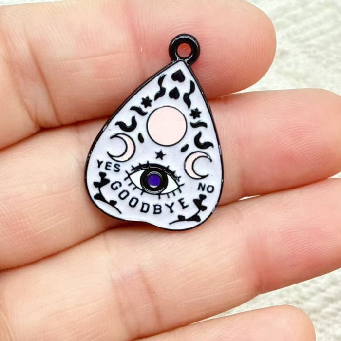 Wholesale 10pcs Dopamine Moon Tarot Alloy Resin Cat DIY Pendant Earrings Necklace Accessories Charm
