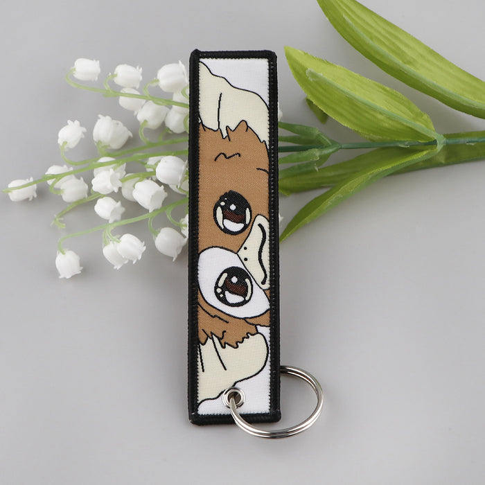 Wholesale Cloth Woven Cartoon Keychain Trendy Decorative Bag Charm Fashion Gift For Bags And Keys Resale Boutique Accessory