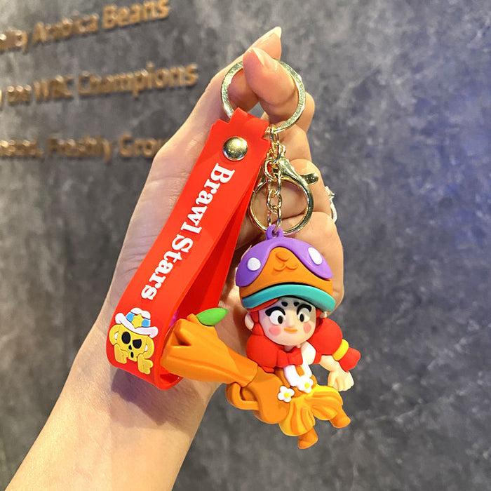 Wholesale  cartoon pvc doll car key chain Cute Keychain