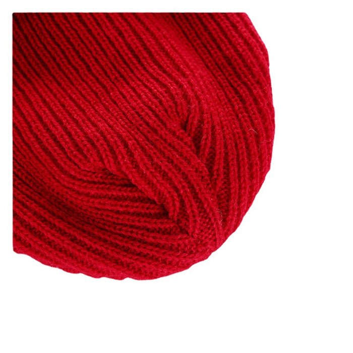 Wholesale Round Top Knitted Hat Curled Brim Wool Hat JDC-FH-HXL004