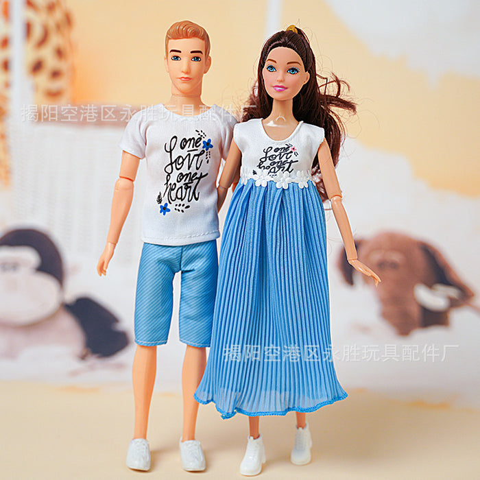 Wholesale suitable for 30CM a family of four dolls leisure family suit fashion couple bag shoes