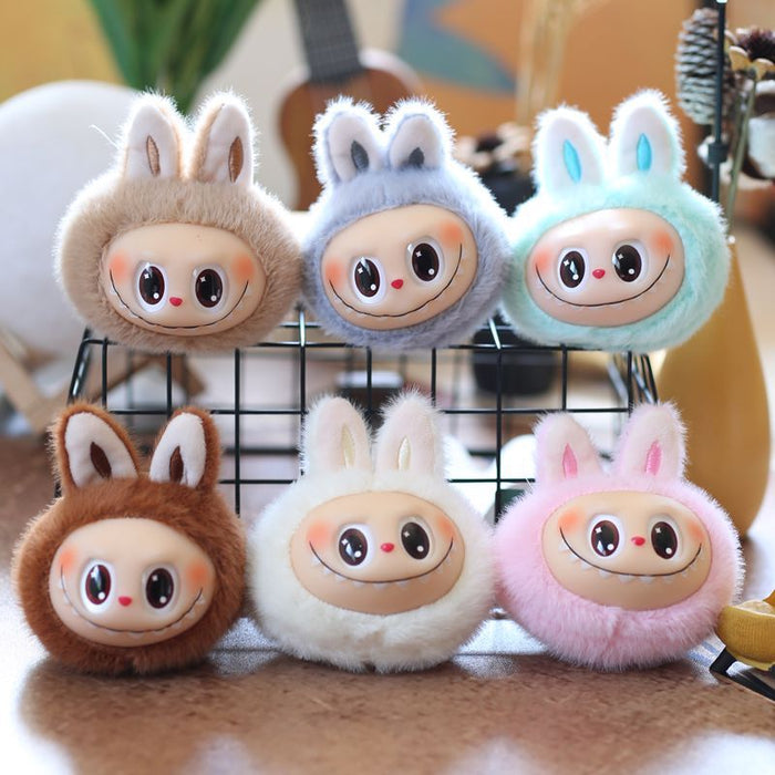 Wholesale Cute vinyl rabbit second generation small pendant plush toy doll bag pendant keychain doll