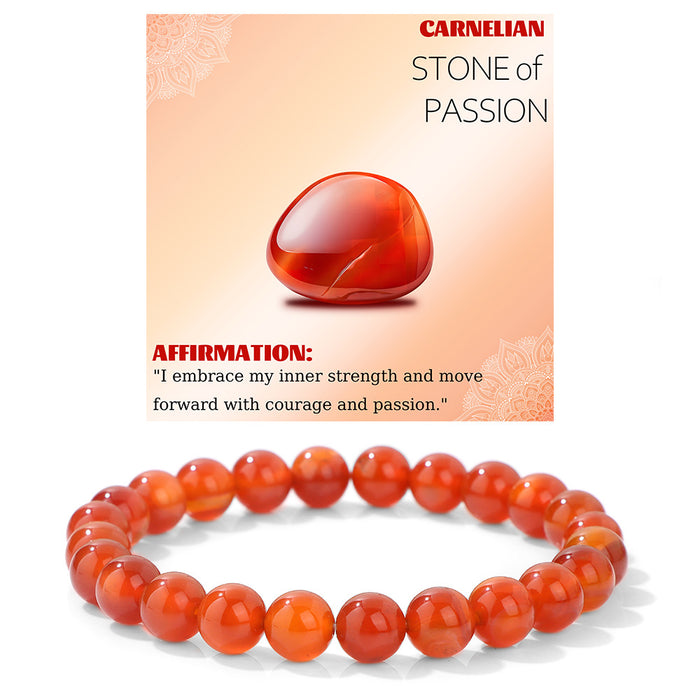 Wholesale 8mm stone bead bracelet with elastic cord a new design for couples