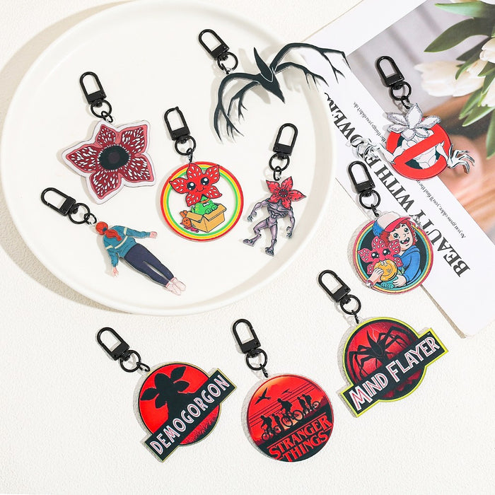 Wholesale 6pcs/ set Cartoon Anime Keychains Character Pendants Backpack Ornaments