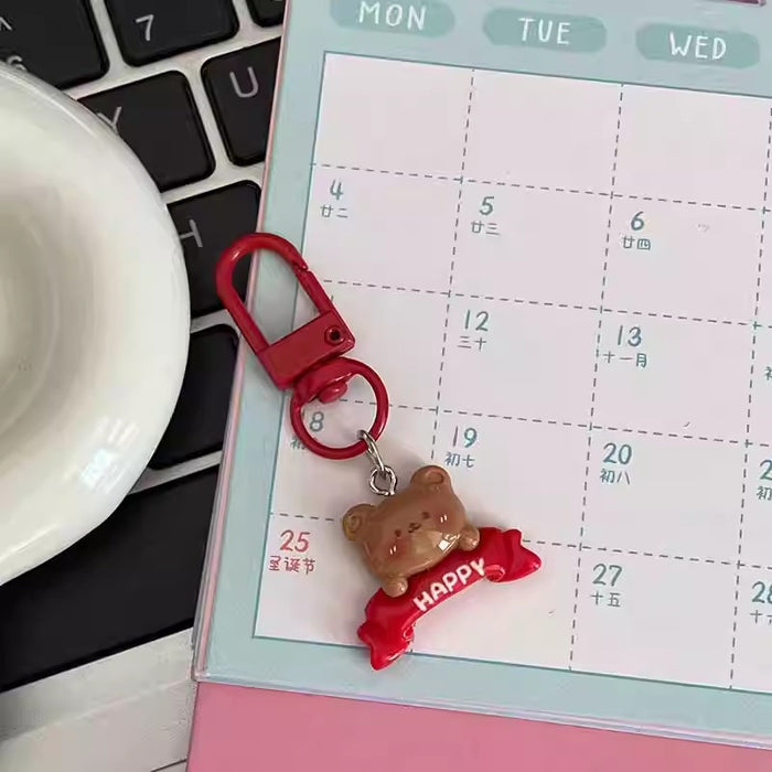 Wholesale Cute Cartoon Resin Keychain Pendant - Party Gift Bag Charm MOQ≥10