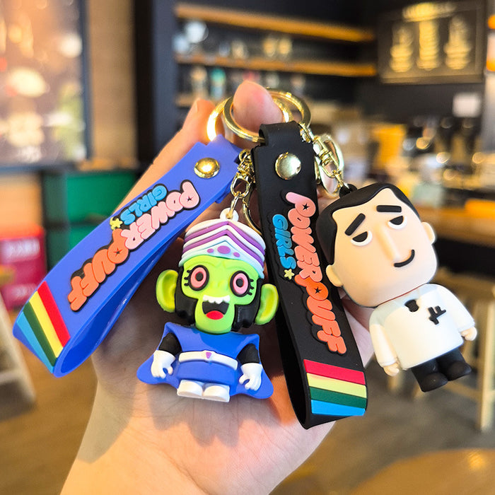 Wholesale Trendy Silicone Little Policewoman Keychain Pendant Car Key Accessory Gift