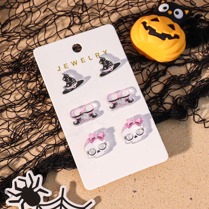 Wholesale  earrings acrylic cute funny shape ghost bow earrings