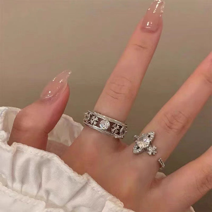 Wholesale Sparkling Diamond Planet Ring