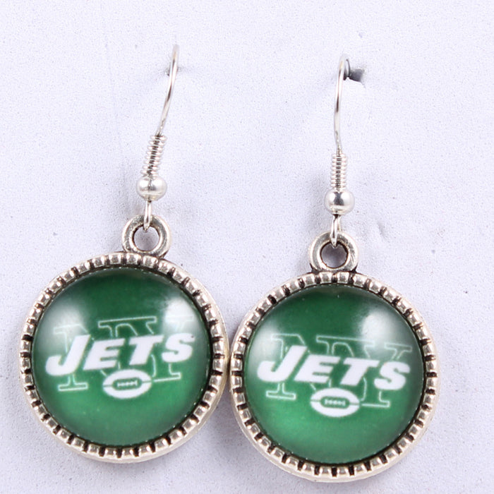 Wholesale Football team earrings jewelry cowboy pirate steel