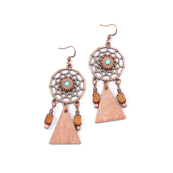 Wholesale Bohemian Tassel Geometric Earrings - Retro Ethnic Style Fashion Accessory MOQ≥2