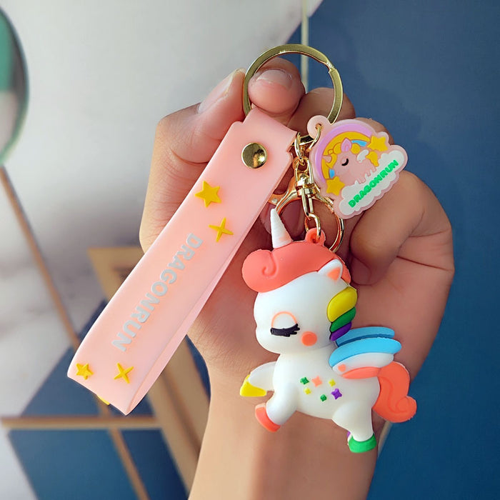 Wholesale Green Unicorn Horse Keychain Chic Boutique Resale Gift for Car Keys