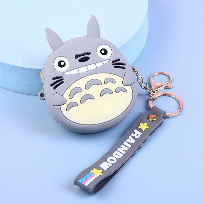 Wholesale Cute Silicone Cartoon Coin Purse Keychain Bag Trendy Unisex Wallet MOQ≥5
