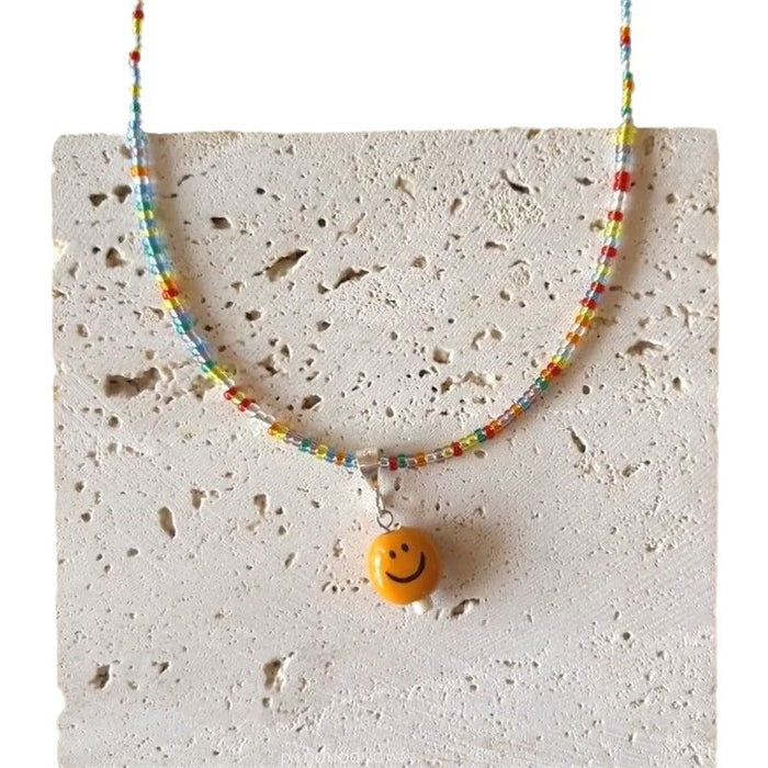 Wholesale Rainbow necklace, bead necklace, sweatshirt chain