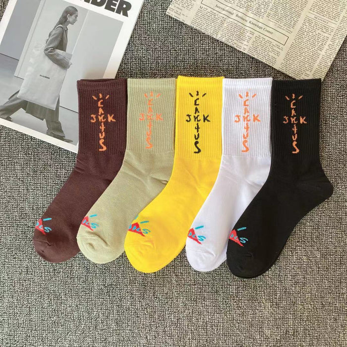 Wholesale Socks Cotton Simple Alphabet JDC-SK-MNK001