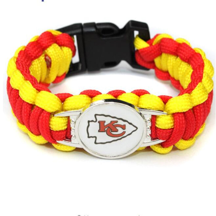 Wholesale Football  Alloy Buckle Woven Bracelet