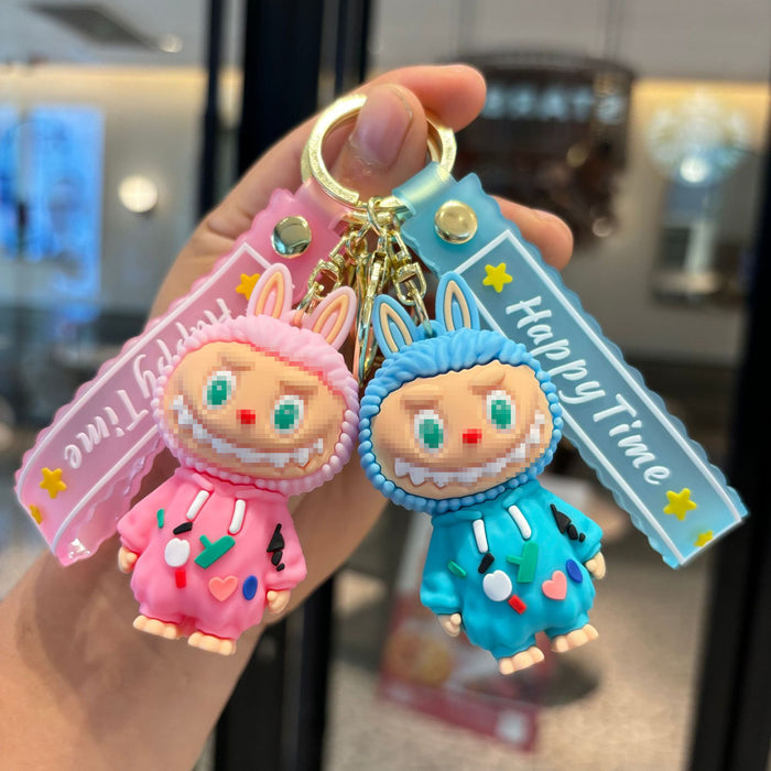 Wholesale Cartoon pajamas little sheep keychain doll pendant car key chain exquisite small pendant