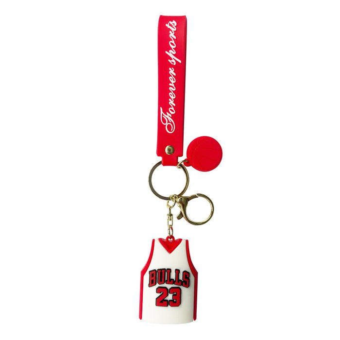 Wholesale Cartoon Basketball Jersey PVC Keychain JDC-KC-LuoYan024