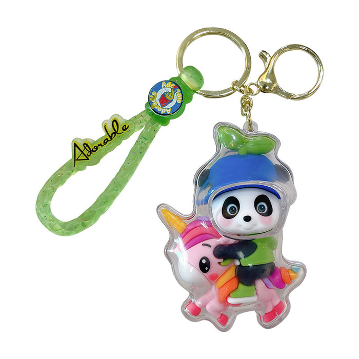 Wholesale Acrylic Shell Panda Keychain JDC-KC-YanG049