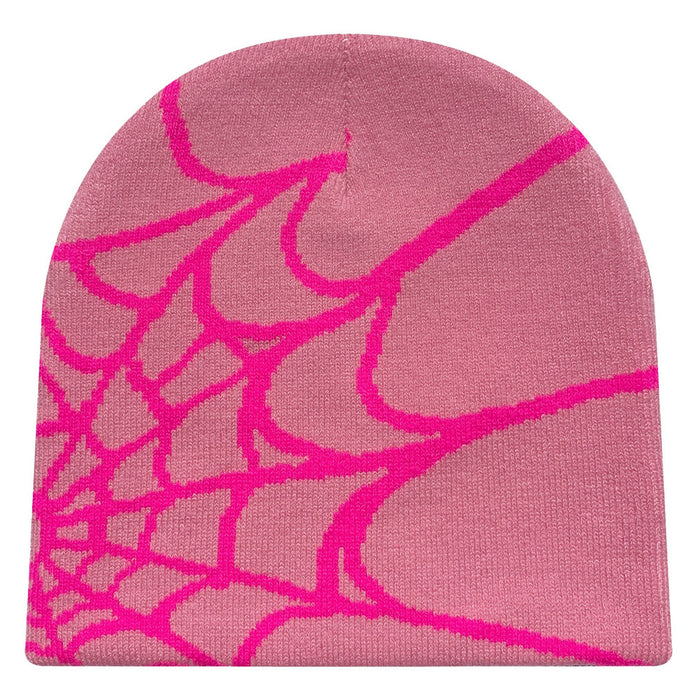 Wholesale Acrylic Spider Web Jacquard Yarn Knitted Hat JDC-FH-Mingw003