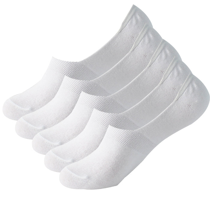 Wholesale Invisible Socks Solid Color Shallow Mouth Cotton Socks with Silicone Anti slip Boat Socks Thin Socks