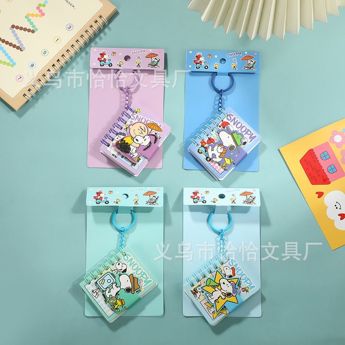 Wholesale 2pcs Cartoon Dog Pendant Coil Notebook Color Page Keychain Notepad