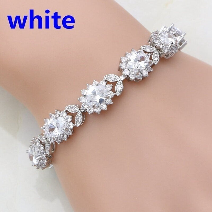 Wholesale Simple zircon-set bracelets in various colors