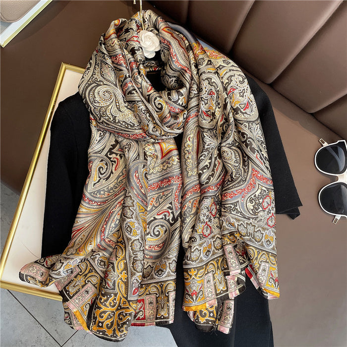 Wholesale Long Printed Silk Scarf JDC-SF-Xuanx005