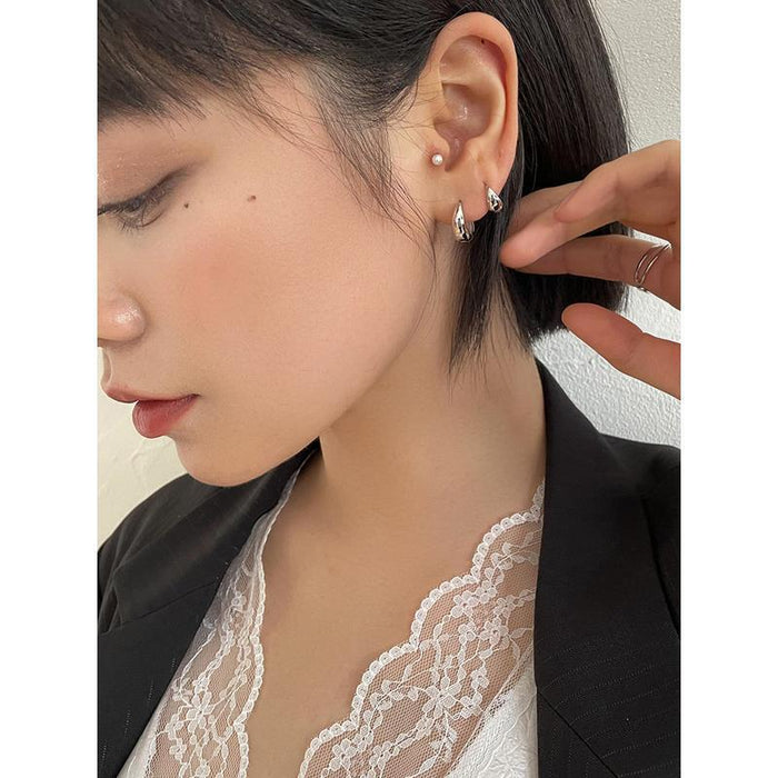 Wholesale Earrings, Silver Needles, Earrings, Women's Simple Earrings, Earrings, Bone Nails, High End Circles, Earrings