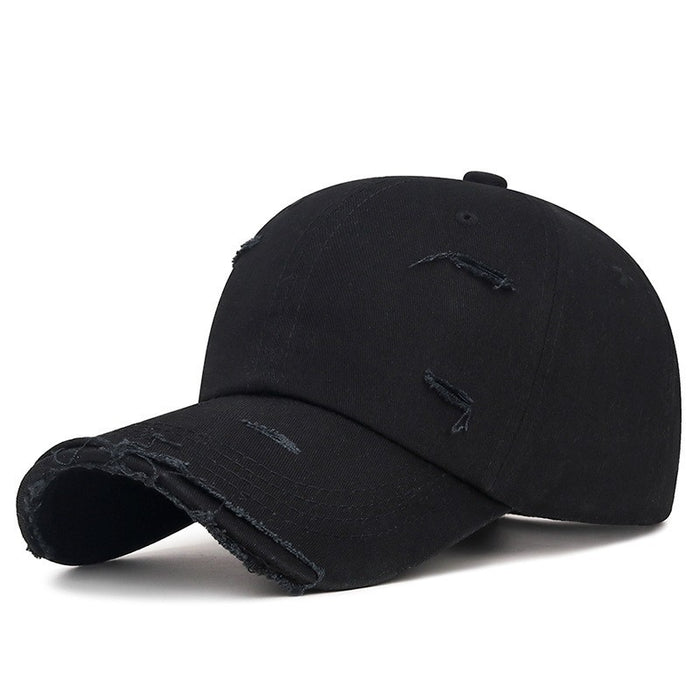 Wholesale Retro minimalist perforated baseball cap with soft top, versatile and sun resistant, casual duck tongue hat