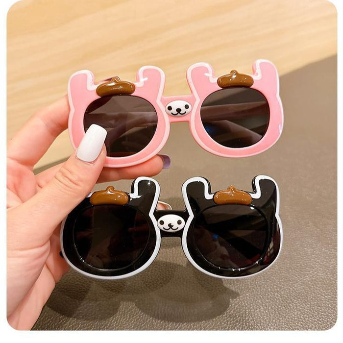 Wholesale Soft silicone sunglasses, cute cartoon polarized glasses, UV resistant sunshade sunglasses