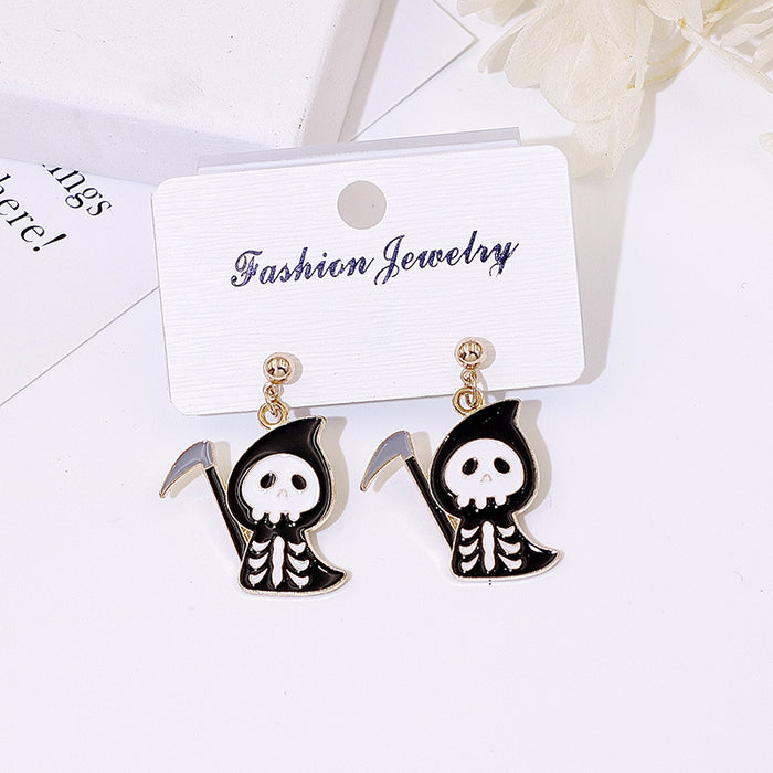 Wholesale Metal Electroplated  Earrings Pumpkin Ghost Pendant Fashion Jewelry Accessory for Women