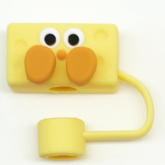 Wholesale 10pcs Food Grade Silicone  Cup Straw Cover Christmas Straw Cover Leak-proof Straw Cap