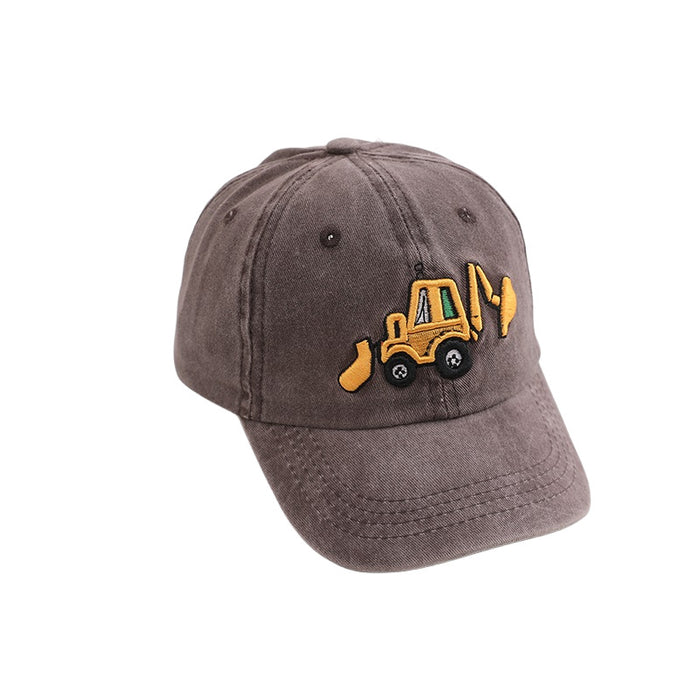 Wholesale Children' s Washable Retro Excavator Cartoon Baseball Hat