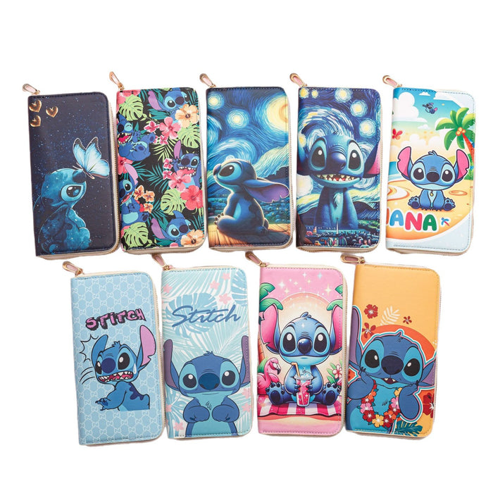 Wholesale Long Wallet with Zipper,  Printed Cartoon Wallet