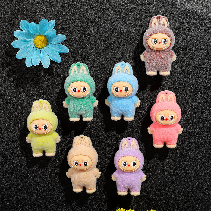 Wholesale Creative cute flocked silicone refrigerator magnet