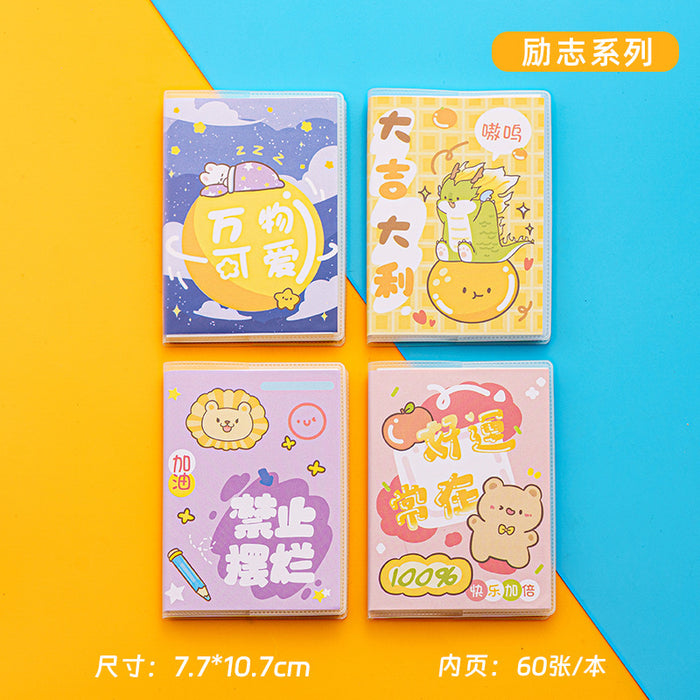 Wholesale 4pcs/set Cute Cartoon Notebooks 4-Pack 60-Page PP Cover Ideal for Office School