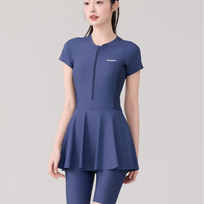 Wholesale Swimsuit Women's Fashion Conjoined Flat-angle Conservative Slim