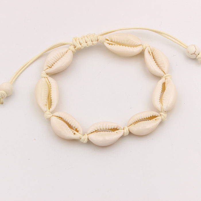 Wholesale Personalized, creative, casual jewelry, natural seashells, hand woven bracelets