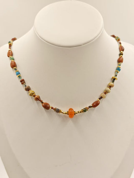 Wholesale Natural stone bead necklace original design necklace bracelet set fashionable and versatile