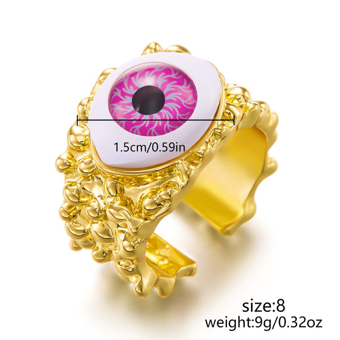 Wholesale blue eyes ring fashion grain eyes devil's eye opening adjustable ring