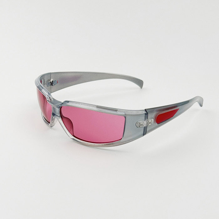 Wholesale Sunglasses Square Reflective Silver Frame Glasses