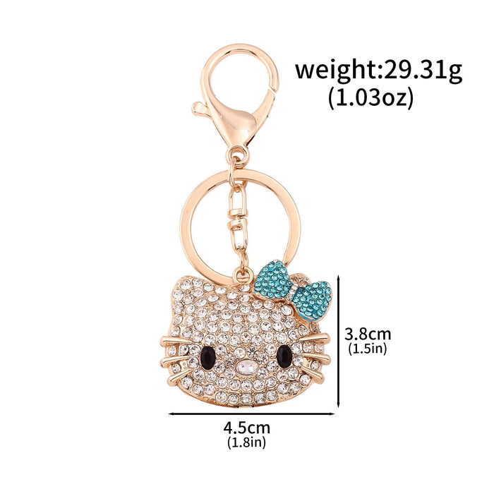 Wholesale cute cat Keychain  Bow Cartoon Cute Bag Pendant