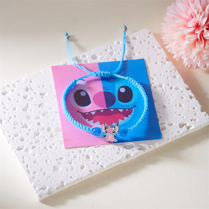 Wholesale Bracelet Blue Fried Dough Twists Crystal Beaded Bracelet Gift Multicolor Woven Bracelet